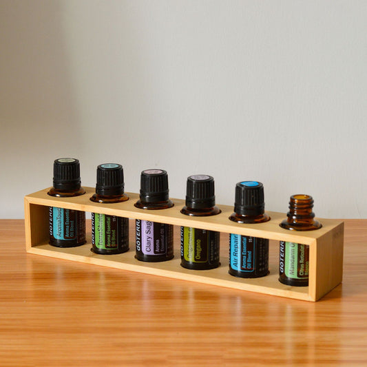 Bamboo And Wood Essential Oil Storage Rack