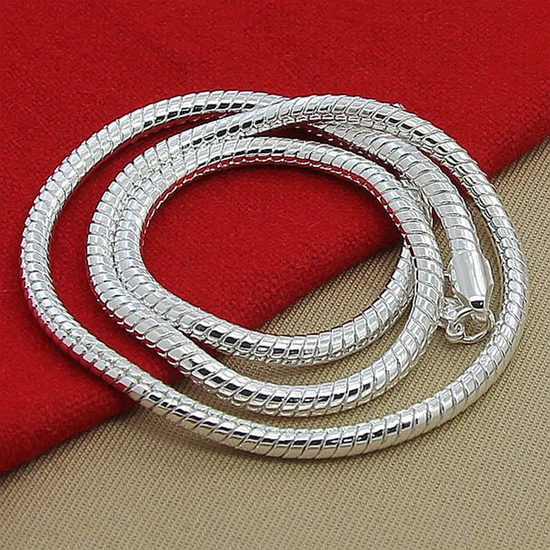 Upgrade Your Style with DOTEFFIL 925 Sterling Silver Snake Chain Bracelet Necklace Sets - Shop Now and Embrace Elegance!