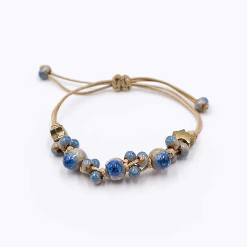 Retro Style Ceramic DIY Handmade Bracelet - Unique Vintage Jewellery - Shop Now!