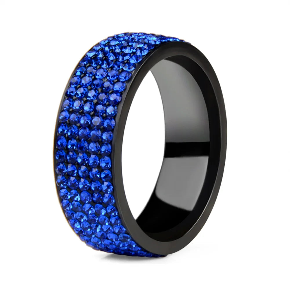 Trendy Stainless Steel Black Ring - Modern Men's Fashion - Order Today!