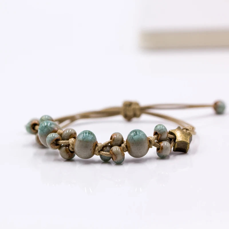 Retro Style Ceramic DIY Handmade Bracelet - Unique Vintage Jewellery - Shop Now!